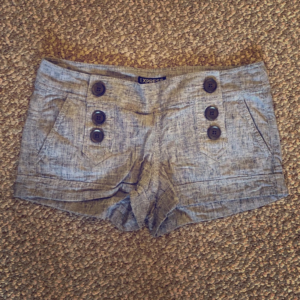 Grey Button Side Shorts!